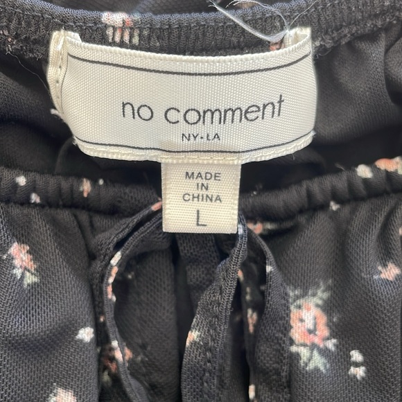 No Comment LA, mini dress, black with pink petals, Large - Picture 6 of 6